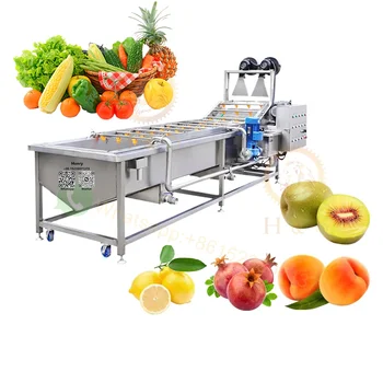 Автоматическая машина для мытья овощей, линия для очистки и сушки пузырьков для фруктов и овощей