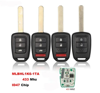 Автомобильный Ключ PCF7961 Чип дистанционного Брелока Для Honda 2013-2015 CRV 2013-2017 Accord Civic Fit MLBHLIK6-1TA ID47 433 МГц
