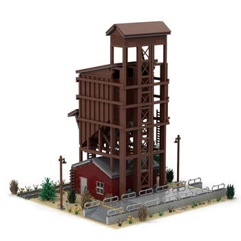 Авторизованный MOC-68452 3863 шт./компл. Небольшая Деревянная Угольная Башня С Мелкими Частицами, Строительные Блоки, Набор для просмотра улиц -Разработан Jepaz