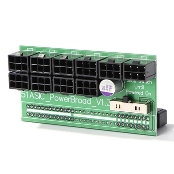 Адаптер для подключения блока питания HP DPS-1200FB A Плата отключения блока питания 10 Портов PCIe 6 Pin 750W-1200W