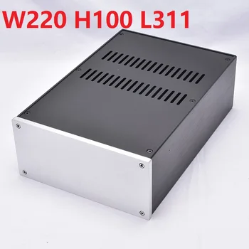 Алюминиевое шасси DIY Box Amp Корпус усилителя Размер корпуса W220 H100 D311mm