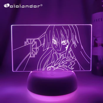 Аниме светодиодный светильник Akame Ga Kill для украшения спальни, ночник, подарок на день рождения, декор комнаты, настольная 3D лампа Akame Ga Kill