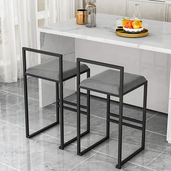 Барный стул со стойкой, кухонный дизайнерский роскошный обеденный барный стул, винтажный современный минималистичный табурет для бара, украшение дома