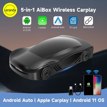 Беспроводной Автомобильный ключ Leranda C6 Для Apple CarPlay Android Auto Netflix Youtube Waze Spotify Mirrorlink Слот для SD-карт объемом до 128 ГБ