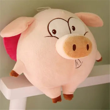 большая новая плюшевая розовая игрушка-свинья, милые креативные крылья, кукла-свинья, подарок около 50 см