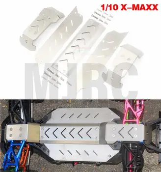 Броневая защита корпуса из нержавеющей стали X-MAXX, противоскользящая пластина, используемая для обновления деталей 1/10 maxx