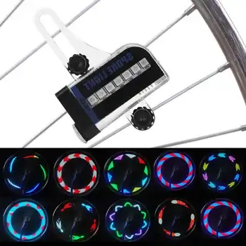 Велосипед, неоновая подсветка спиц колеса велосипеда, Водонепроницаемый цвет, 14LED, сигнальная лампа безопасности велосипеда, Велосипедный фонарь, Аксессуары для велосипедов