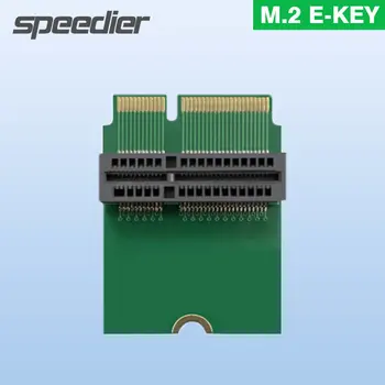 Вертикальный разъем M.2 E-Key с прямым углом наклона 90°, Плата адаптера Сетевой карты Без Фиксированной платы Адаптера, Плата конвертера M2 Key-E