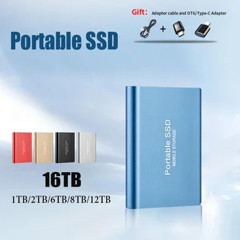 Внешний жесткий диск емкостью 1 ТБ, 512 ГБ, USB 3.1 Type-C, Мини портативный SSD-накопитель емкостью 256 ГБ для настольных ПК Macbook