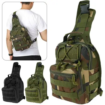 Водонепроницаемая нагрудная спортивная велосипедная тактическая мужская сумка на открытом воздухе, маленькая сумка через плечо, камуфляжная военная сумка
