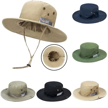 Водонепроницаемая шляпа Boonie для женщин и мужчин, летняя солнцезащитная шляпа с защитой от ультрафиолета, быстросохнущая кепка для рыбалки в сафари, летняя сетчатая дышащая пляжная кепка
