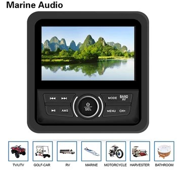 Водонепроницаемый морской стерео Bluetooth радио Мотоцикл аудио Лодка Автомобильный MP5 плеер Автоматическая звуковая система FM AM приемник для СПА UTV ATV