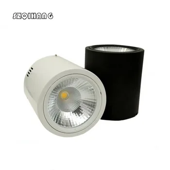 Высокий свет LED 15 Вт 20 Вт COB Поверхностного Монтажа светодиодные светильники Черный/Белый Цвет корпуса Светодиодный светильник AC85-265V Бесплатная Доставка