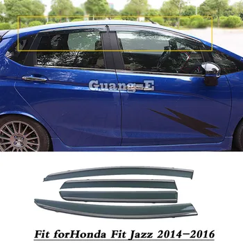 Высококачественный Автомобильный чехол для Укладки Пластикового Оконного стекла, Ветровой козырек, защита от дождя/Солнца, вентиляционное отверстие 4 шт. Для Honda FIT JAZZ 2014 2015 2016