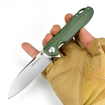 Высококачественный карманный нож 9cr18mov для выживания на рыбалке на открытом воздухе Портативный Охотничий походный нож с задней клипсой для складывания лезвий