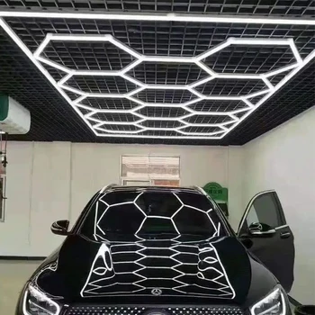 Высококачественный потолочный светильник с шестигранной подсветкой для гаражной мастерской МОЩНОСТЬЮ 6000 К с шестигранной подсветкой