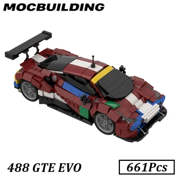 Городской автомобиль MOC Speed Champion Racer, Классический суперкар, строительные блоки, кирпичный гоночный автомобиль, подарок для детей