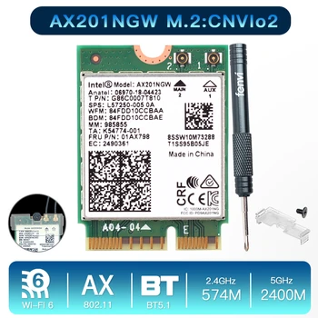 Двухдиапазонный 2400 Мбит/с Беспроводной Wi-Fi 6 Intel AX201 Для Bluetooth 5,0 NGFF Ключ E CNVio 2 Wifi карта AX201NGW 2,4 ГГц/5 ГГц 802.11ac/ax