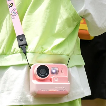 Детская камера с мгновенной печатью, цифровая камера, игрушки, подарки для девочек и мальчиков с ремешком, Прямая поставка