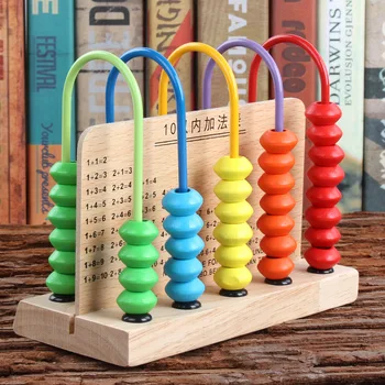 Детская математическая счетная игрушка Abacus Рамка Деревянные Счеты Игрушки для начальной школы Игрушки для раннего образования
