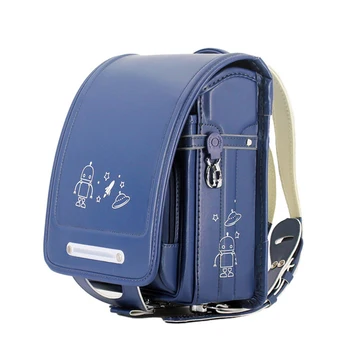 Детская школьная сумка Randoseru, Японский детский рюкзак для детского сада с мультяшным принтом, водонепроницаемый Ортопедический рюкзак из искусственной кожи