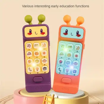 Детские игрушки для сна, имитирующий телефон, Игрушка с музыкальным звуком, Телефон С прорезывателем для зубов, Детская игрушка для раннего развития, Детский Gif