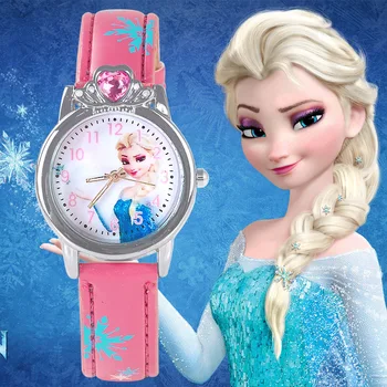Детские часы Disney Frozen Elsa Princess, Мультяшная принцесса Анна, Детские часы, Детские наручные часы, подарки на день рождения