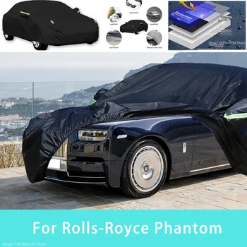 Для Rolls-Royce Phantom Наружная защита, Полные автомобильные чехлы, Снежный покров, Солнцезащитный козырек, Водонепроницаемые Пылезащитные внешние автомобильные аксессуары