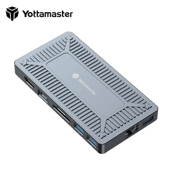Док-станция Yottamaster 9-в-1 M2 NVMe SSD док-станция USB 3.1 Концентратор Type-C концентратор 10 Гбит /с HDMI Аудио и микрофон 4K HD Дисплей Слот для TF/ SD док-станция
