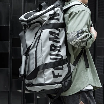 Дорожная сумка большой емкости, модный рюкзак, повседневная сумка через плечо с отделением для сухой и влажной обуви, дорожный багаж