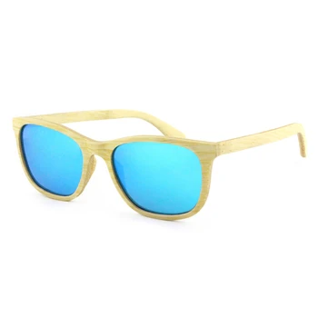 Дропшиппинг 2020 Дешевые Поляризованные изготовленные на заказ Синие линзы из натурального дерева, Бамбука, ламинированные солнцезащитные очки для мужчин