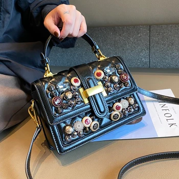 Женская сумка Ita с бриллиантами, сумки через плечо с заклепками, женские Роскошные Дизайнерские сумки, Женская сумка-слинг, Женская сумка Bolso