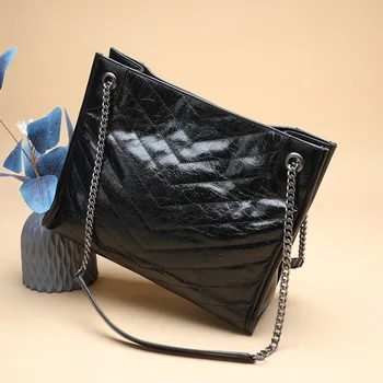 Женская сумка из воловьей кожи с ароматическим маслом, модная сумка на цепочке большой емкости