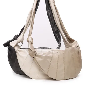 Женская сумка из натуральной кожи 2022, новая сумка через плечо в виде коровьего рога, японская женская сумка, универсальная мягкая кожа