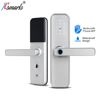 Защита безопасности квартиры Интеллектуальный TTlock App Bluetooth Интеллектуальный биометрический замок по отпечатку пальца с паролем приложения RFID Разблокировка