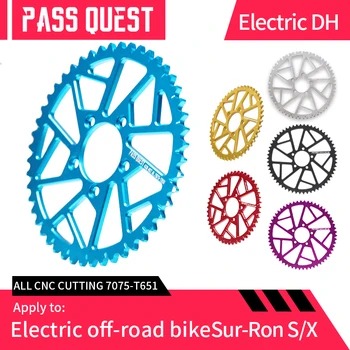 Звездочка для мотоцикла PASS QUEST 48T 52T 58T Подходит для горных спусков, электрический внедорожный велосипед, зубная пластина, аксессуары для велосипеда