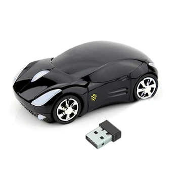 Игровая мышь Беспроводные компьютерные запчасти Электронные спортивные игровые мыши Красочный дизайн в форме автомобиля для игр 2,4 Г 40JB
