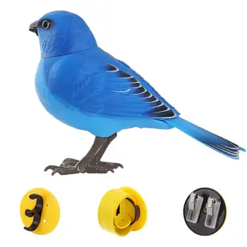 Игрушки для искусственных птиц, Электрическая интерактивная игрушка со светом и голосовым управлением, реалистичная имитация Птиц, издающих звуки, Украшения для деревьев