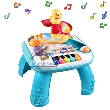 Игрушки для малышей Музыкальный столик для занятий Детская игрушка Музыкальный столик для занятий с ребенком 1-3 лет по методу Монтессори Развивающее музыкальное Пианино