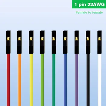 Индивидуальный сверхмягкий силиконовый провод DuPont, сверхмягкий 22AWG, многоцветный, 1pin, разъем для подключения 2,54