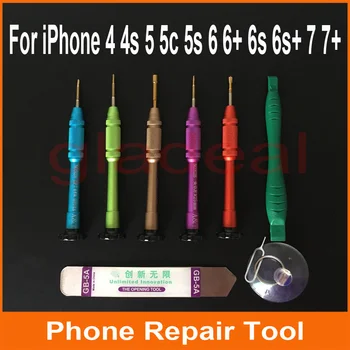 Инструменты для открывания: Отвертка, лом для разборки ЖК-планшета для iPhone 4 4s 5 5s 6 6s + 7 + Ремонт