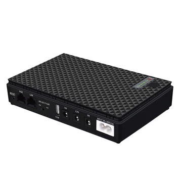 Источник бесперебойного питания POE 15V 24V Mini UPS Резервная батарея 18 Вт 8800 мАч для Wi-Fi маршрутизатора CCTV (штепсельная вилка ЕС)