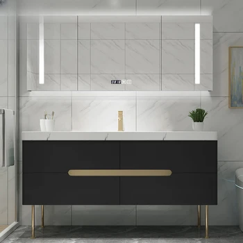 Каменная плита, Легкий Роскошный стол для мытья ванной комнаты в скандинавском Стиле, Современный простой шкаф для ванной Комнаты, Комбинированный набор для мытья лица, бассейн для рук