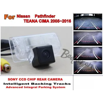 Камера Smart Tracks с чипом Для Nissan Pathfinder TEANA CIMA 2005 ~ 2016 HD CCD Интеллектуальная динамическая парковочная камера заднего вида