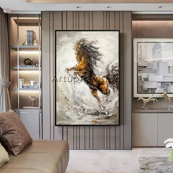 Картина на холсте, Акриловая картина с животными, caudros decroracion, абстрактная лошадь, Настенные Художественные Картины для гостиной, домашний декор, quadros8