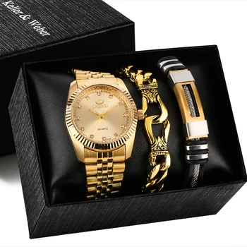 Кварцевые часы Мужские Роскошные Минималистичные наручные часы из нержавеющей стали для мужчин, Модный набор браслетов, подарок для бойфренда Relogio Masculino