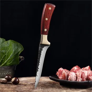 Кованый Охотничий нож Из нержавеющей стали, нож для разделки мяса, Нож для Рыбалки, Походный нож, Нож шеф-повара, Инструменты для приготовления пищи