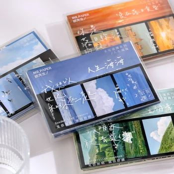 Коллекции эстетических открыток Yoofun Включают в себя открытки разных видов, наклейки, конверты для заметок, этикетки для печати, Бумаги для оформления почтовых открыток