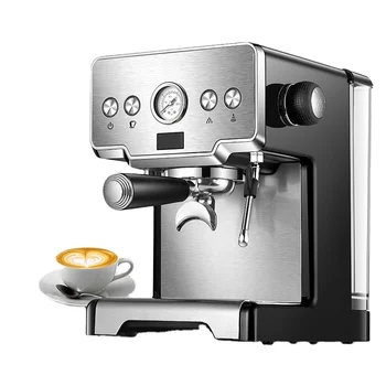 Коммерческая кофеварка XEOLEO для приготовления эспрессо Мощностью 1450 Вт, кофемашина для приготовления эспрессо на 15 Бар, бытовая кофеварка с горячей водой и паром
