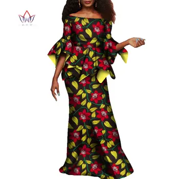 Комплекты юбок в африканском стиле для женщин, Элегантная Африканская одежда, Цветы Дашики, традиционная африканская одежда, Большие размеры 7XL, WY8699